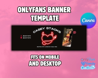 Onlyfans Banner Template |Great for Cam Models, Fansly, Reddit| Onlyfans Promo Template|