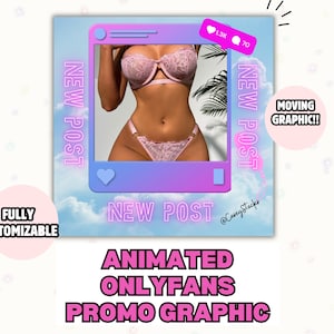 Onlyfans Promo Graphic |Social Media GIF Template| Fansly Promotion | Camgirls Reddit| Fully Editable Download |
