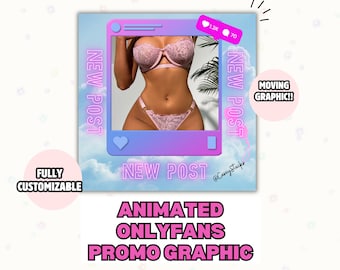 Onlyfans Promo Graphic |Social Media GIF Template| Fansly Promotion | Camgirls Reddit| Fully Editable Download |