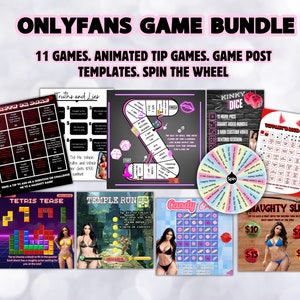 Onlyfans Tip Games Bundle: Animated Social Media Templates (Canva Download)