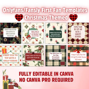 Julkampanj för Onlyfans: Första fangrafiken (redigerbar i Canva, digital nedladdning)