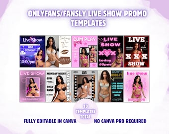 Onlyfans Live Show Promo Templates: Editable Canva Flyers (Digital Download)