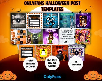 Halloween Onlyfans Post Templates: Spooky Content Ideas (Canva Editable)