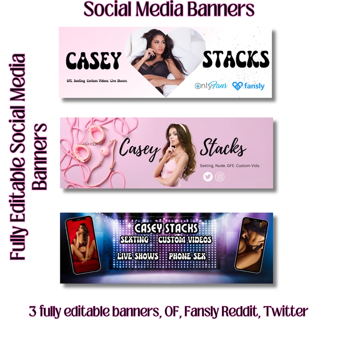 Editable Social Media Banner Template: Onlyfans, Reddit, Fansly (canva