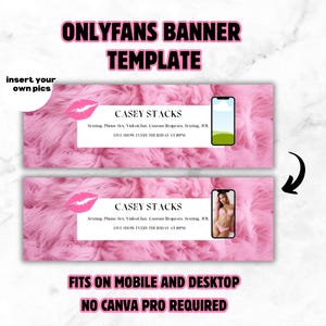 Pink Onlyfans Banner Template: Editable Canva Design (Digital Download)