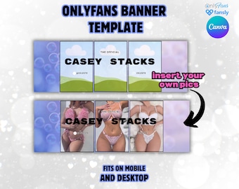 Customizable Onlyfans Banner Template: Social Media Promo (Canva)