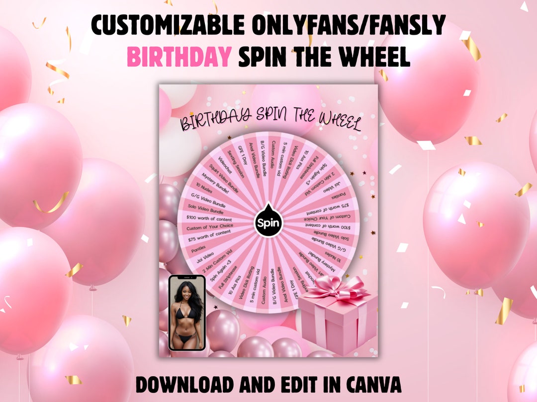 Onlyfans Game| Onlyfans Birthday Spin the Wheel Onlyfans Promo Graphic