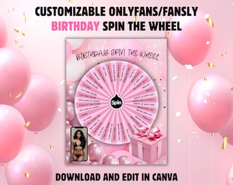Onlyfans Game| Onlyfans Birthday Spin The Wheel Onlyfans Promo Graphic Fully Editable Onlyfans Tip Game| Onlyfans Promo Graphic