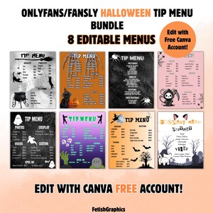 Spooky Onlyfans Tip Menu - Etsy
