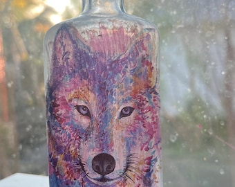 Antique Medicine Bottle--Lavender Wolf