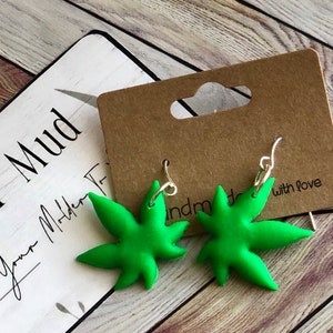 Marijuana earrings