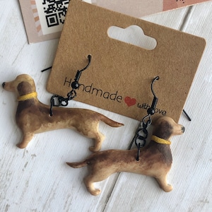 Weenie Dogs earrings, Daushaund lover gift