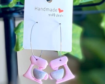 Mixer earrings pink