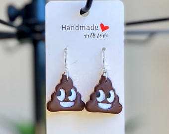 Poop Emoji earrings