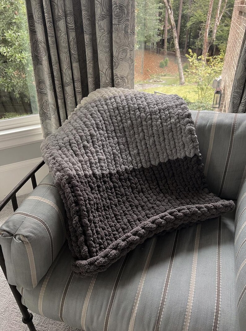Chunky Throw Blanket. Cozy stormy Nights Large Throw. Super Soft, Warm