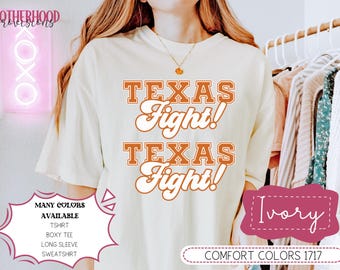 Retro Game Day Ready Texas Football Tee - Longsleeve Shirt, UT Sweatshirt, College Football Season Apparel, Tailgate Gift