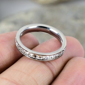 Stainless steel eternity ring discount