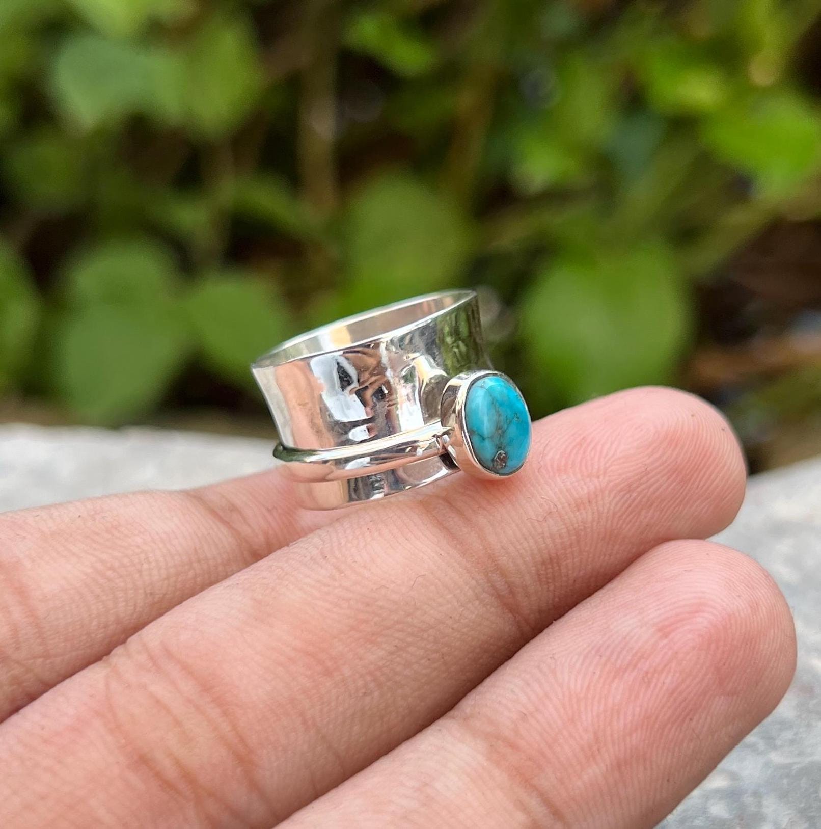 925 Sterling Silver, Turquoise Gemstone Handmade Jewelry
