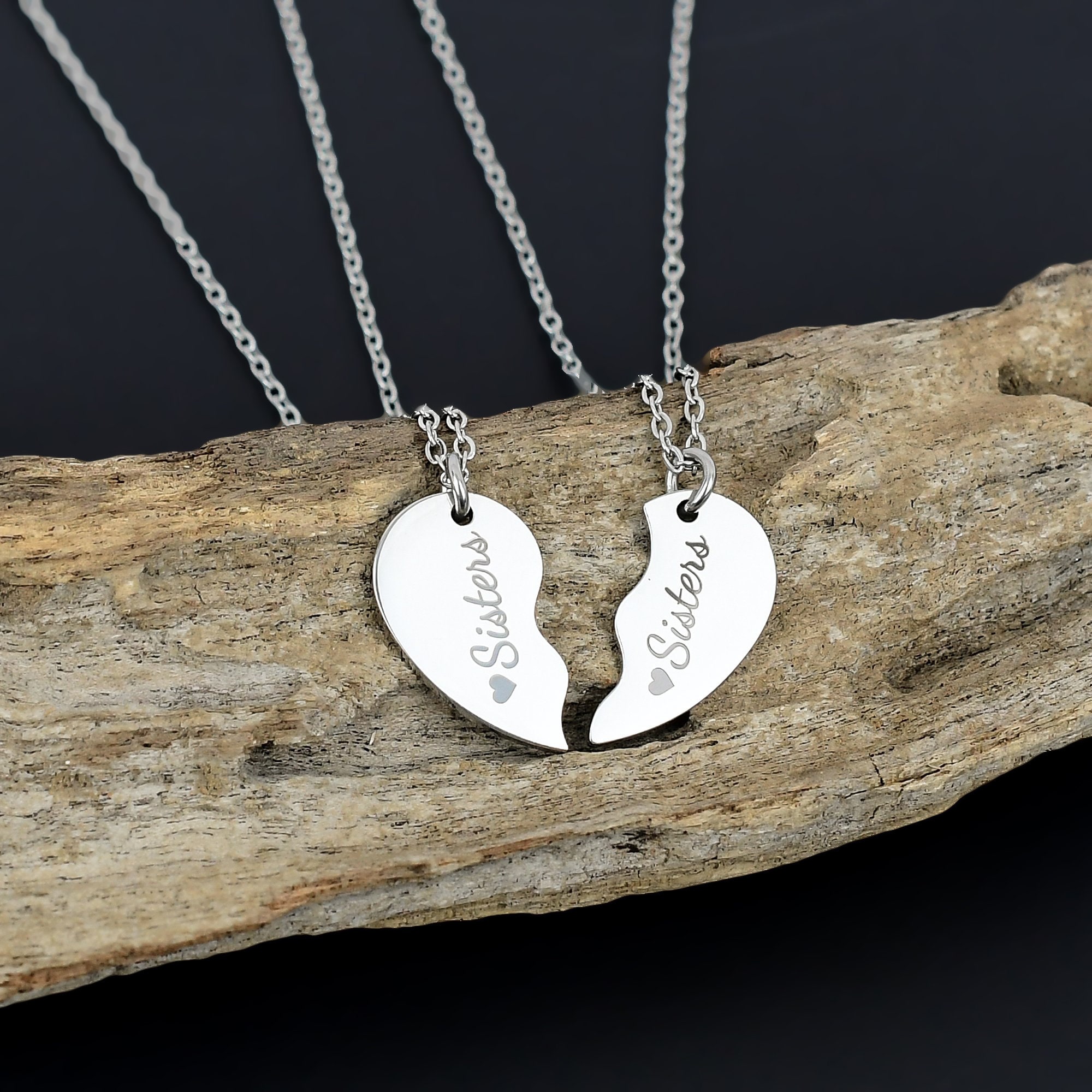 Ciondolo Cuore Personalizzato In Acciaio Inox - Incisione Nome/Data/Foto, Regalo Coppie - Foto 5