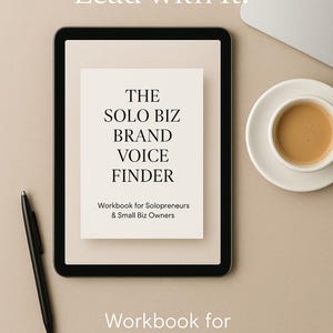The Solo Biz Brand Voice Finder - Branding Workbook | Branding Guide | Best Seller | Brand Voice | Brand Story | Personal Brand