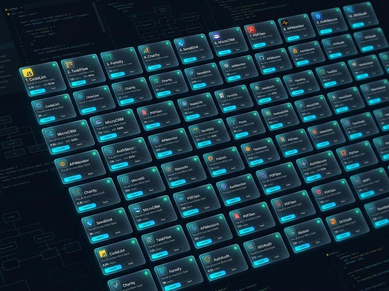 100 Micro-SaaS Ready Web App Templates Grid