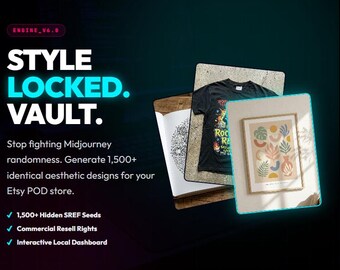 Paquete de sugerencias para la mitad del viaje / Más de 1500 estilos de arte con IA consistentes (Descarga digital)