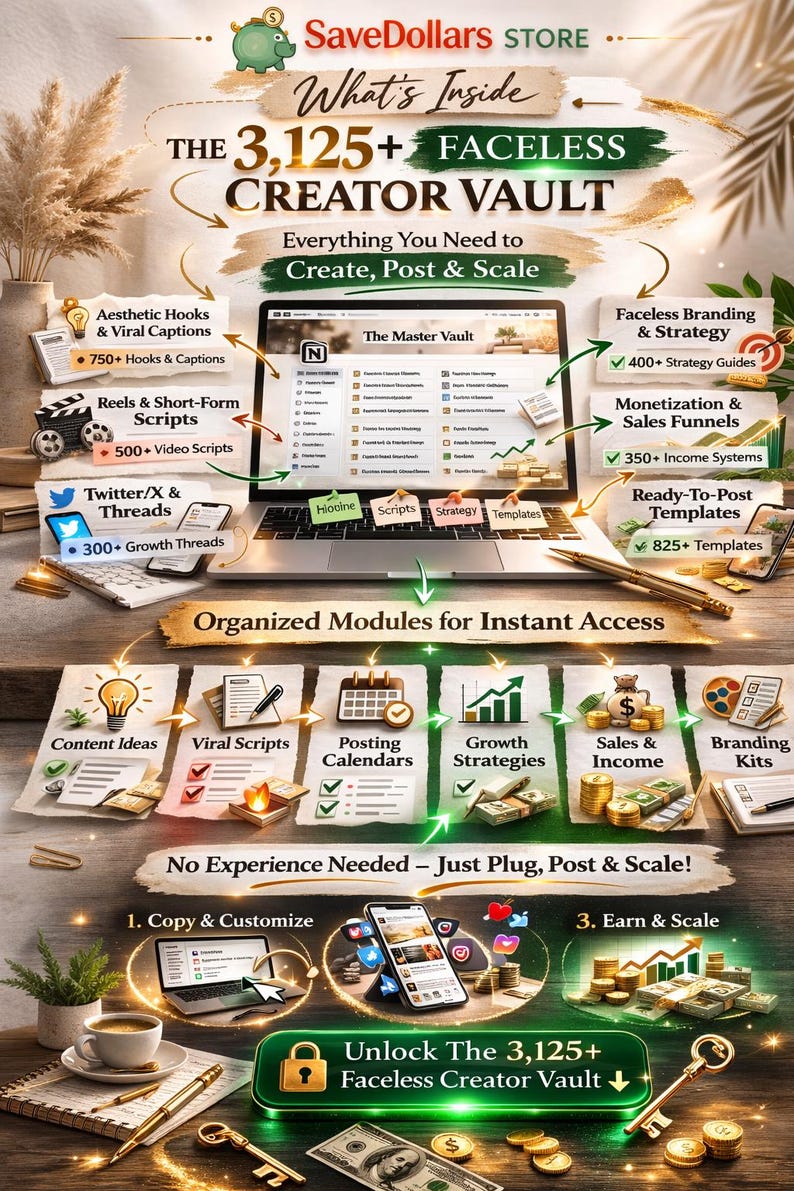 Face Less Video Operator Prompt Faceless Creator Prompt Library – 3,125+ Marketing Formulas (notion ...