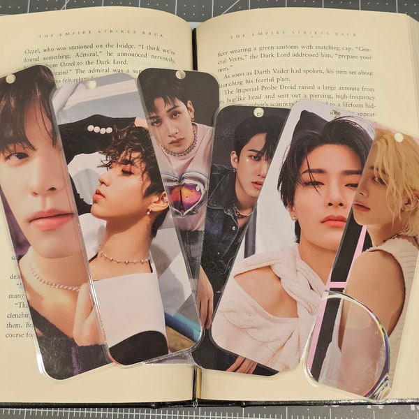 Stray Kids Go Live and NOEASY Albums Upcycled Bookmarks Laminated Placeholder