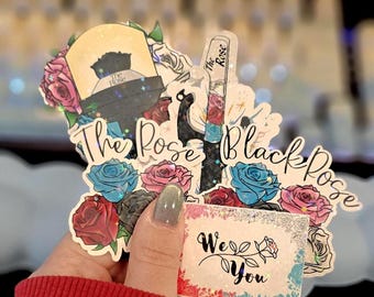 Pegatinas de vinilo holográficas de la banda Kpop The Rose
