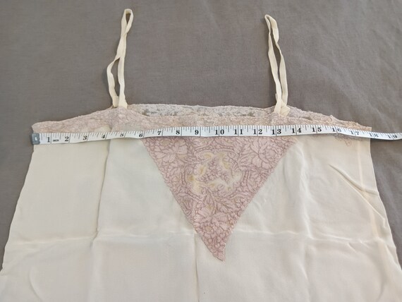 1920s Vintage Antique French Silk Lace Camisole I… - image 7