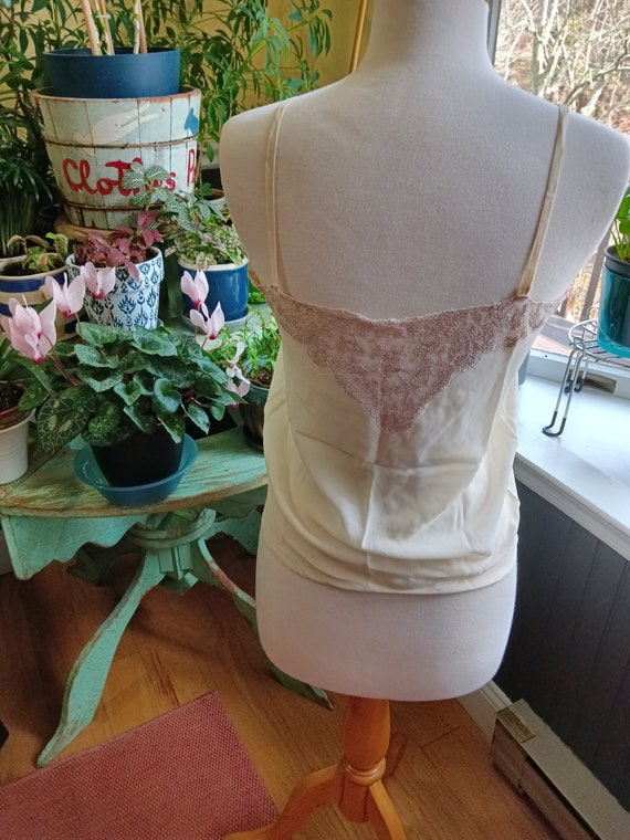 1920s Vintage Antique French Silk Lace Camisole I… - image 2