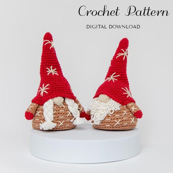Christmas Gnome Crochet Pattern: Holiday Decor (Digital Download)