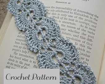 Bookmark Crochet PATTERN, Lace Bookmark Crochet Tutorial, Easy Crochet Pattern