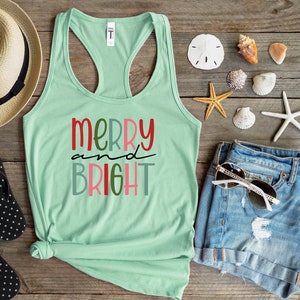 Womens christmas tank top hot sale