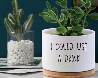 Funny Planter Pot, Plant Pun Pots, Punny Pots, Whimsical Flower Pot, Modern Farmhouse Pot, Flower Pot, Succulent Pot, Favors, Custom Planter