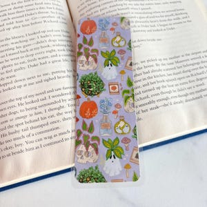 Spooky Plants Bookmark- reading- book mark- page saver- halloween bookmark- fall- autumn- laminated- 2x6&quot;- front and back design