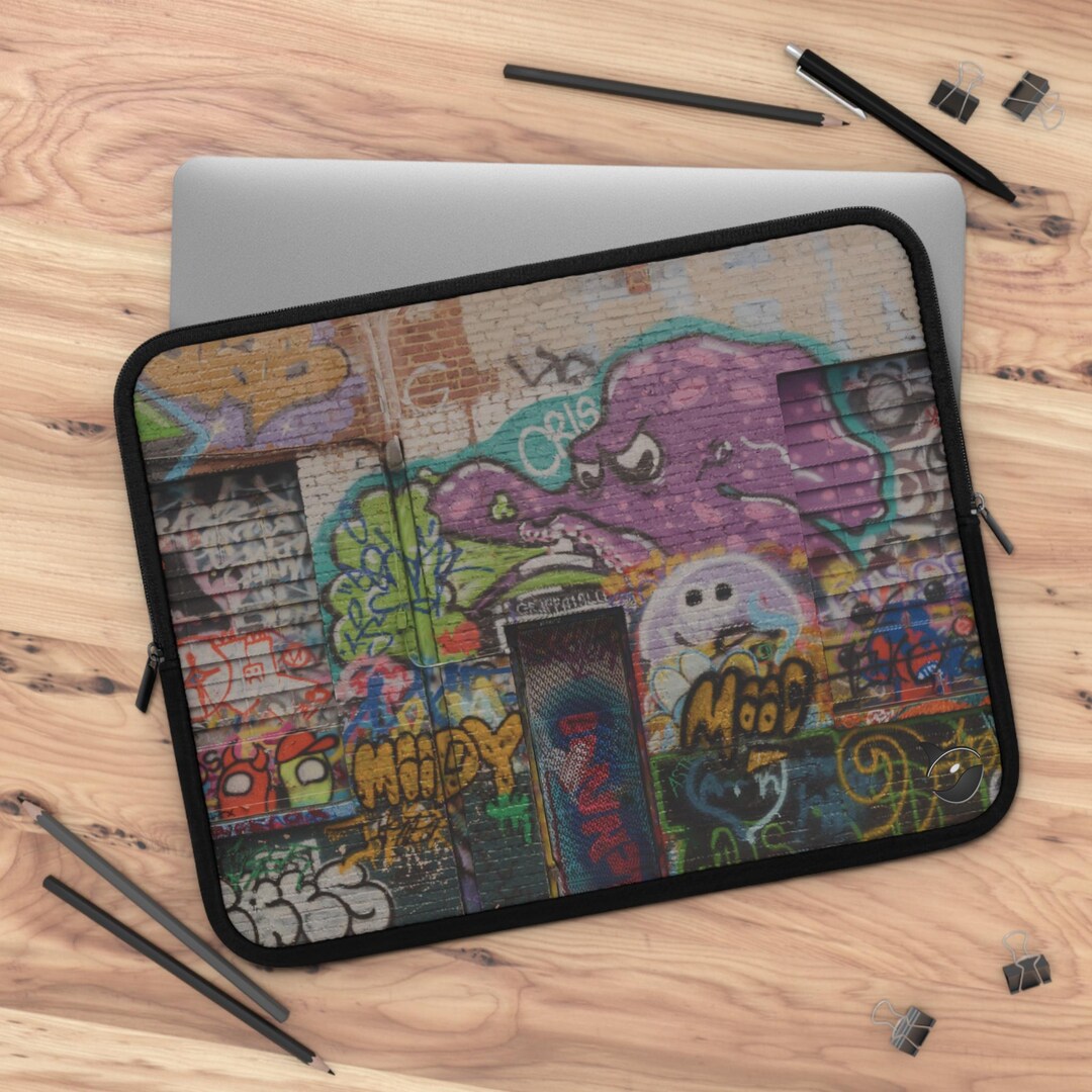 Graffiti Street Art Laptop Sleeve: Water-resistant Neoprene Tech Cover ...
