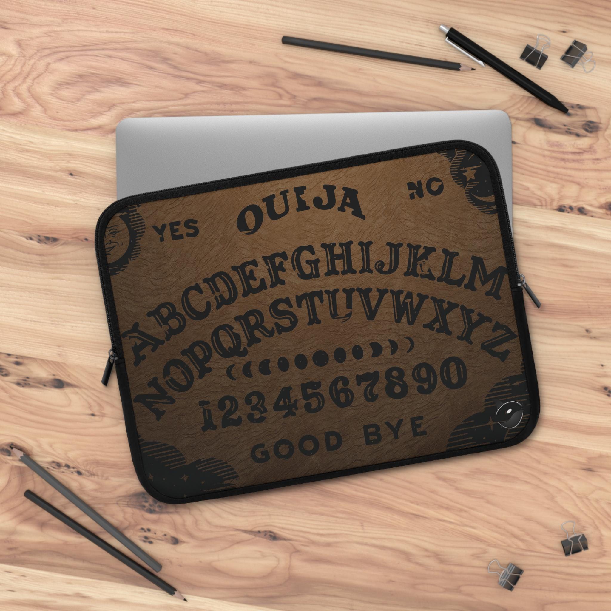 Ouija Board Laptop Sleeve, 5 Sizes, Tablet Cover, Witchy Tech Accessory, Spooky Tech Gear, Halloween Laptop Case