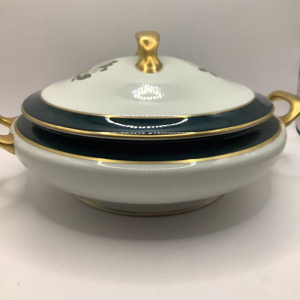 Windsor by Arcadian Prestige covered vegetable dish and gravy boat with attached under plate.