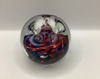 Vintage 1984 GES Glass Eye Studio Art Glass Paperweight 3