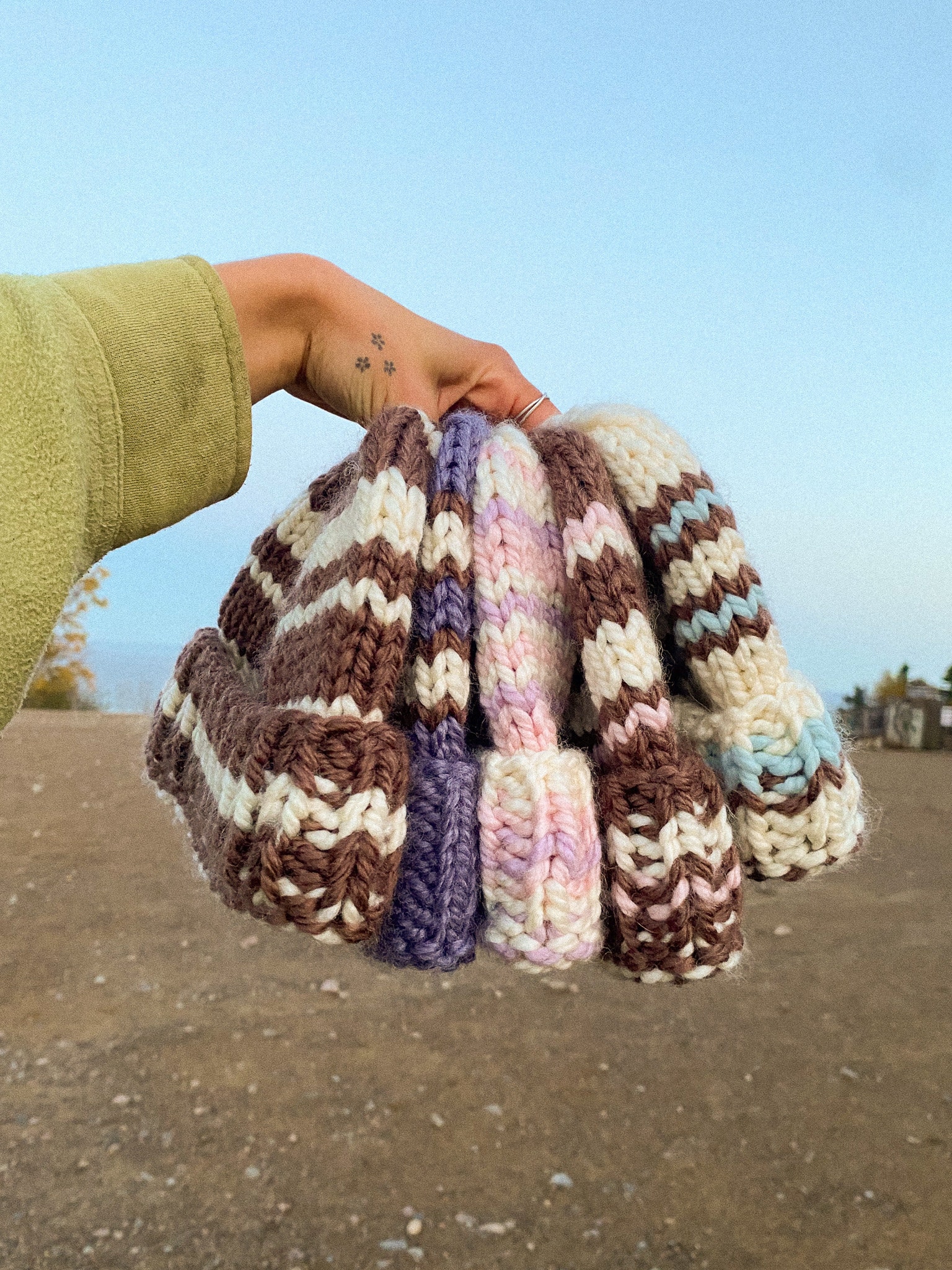 帽子 Tento Hand knitted hat Tento Hand knitted hat Green