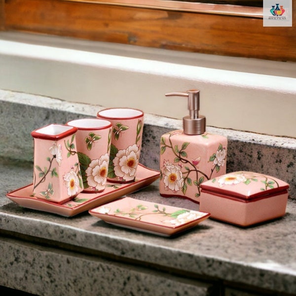 Ceramic Bathroom Accessories Etsy