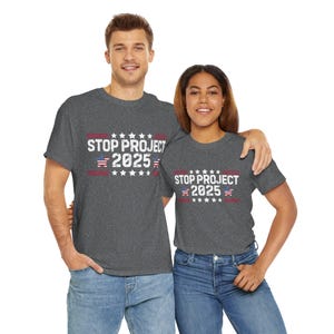 Stop Project 2025 Heavy Cotton Tee T Shirt