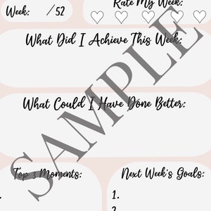 Weekly Reflection Template