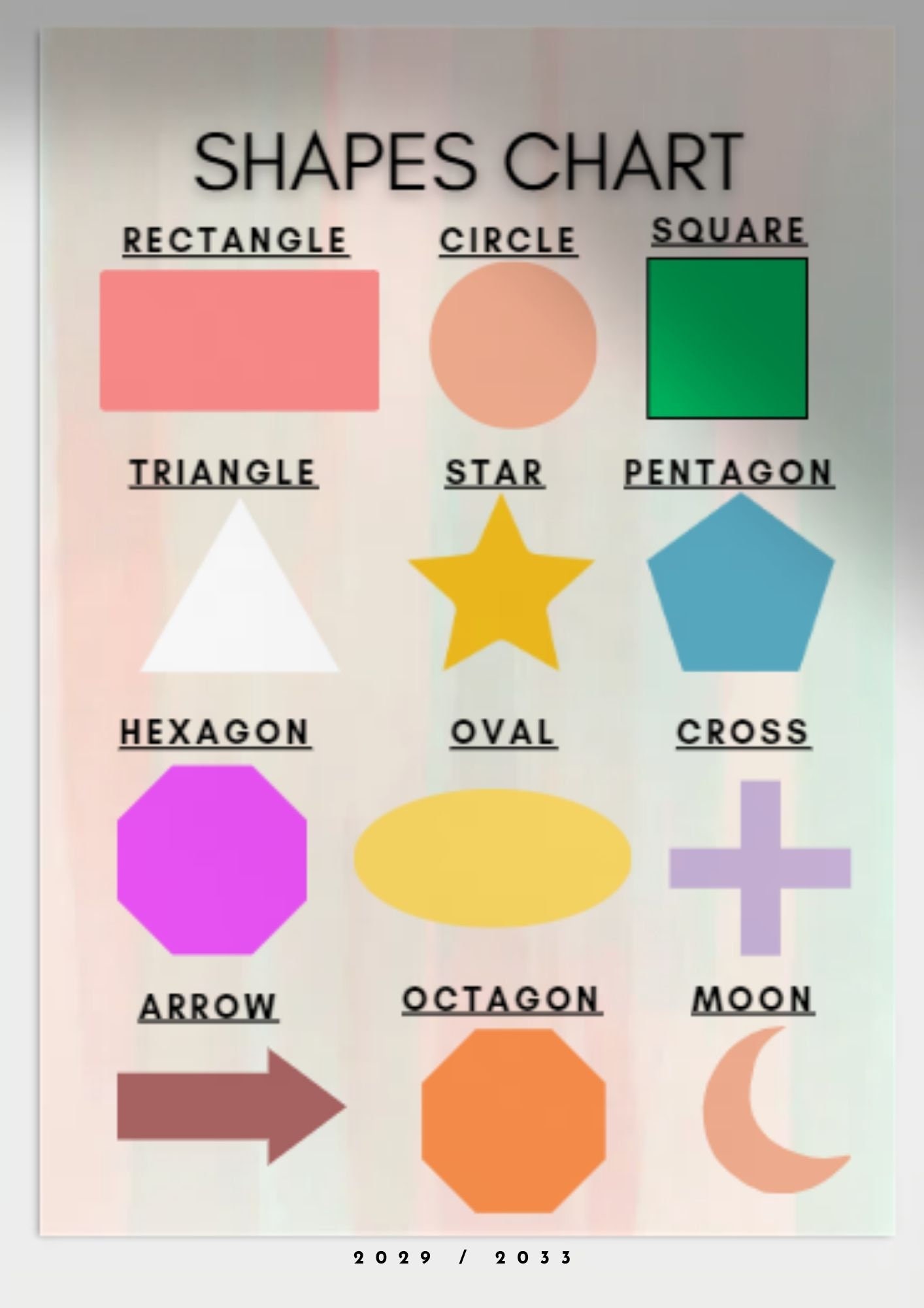 Preschool Editable Learning Chart Poster Template - Etsy