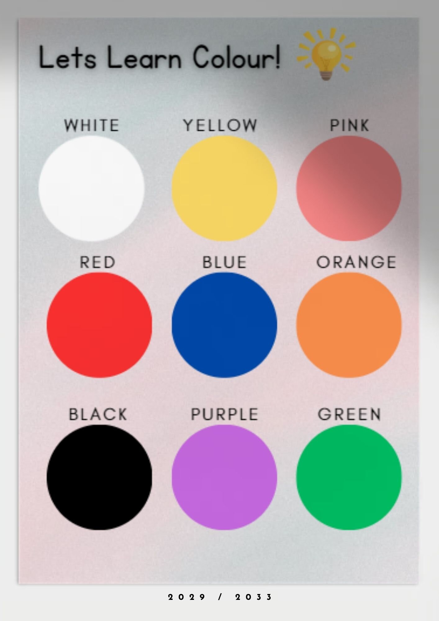 Preschool Editable Learning Chart Poster Template Etsy