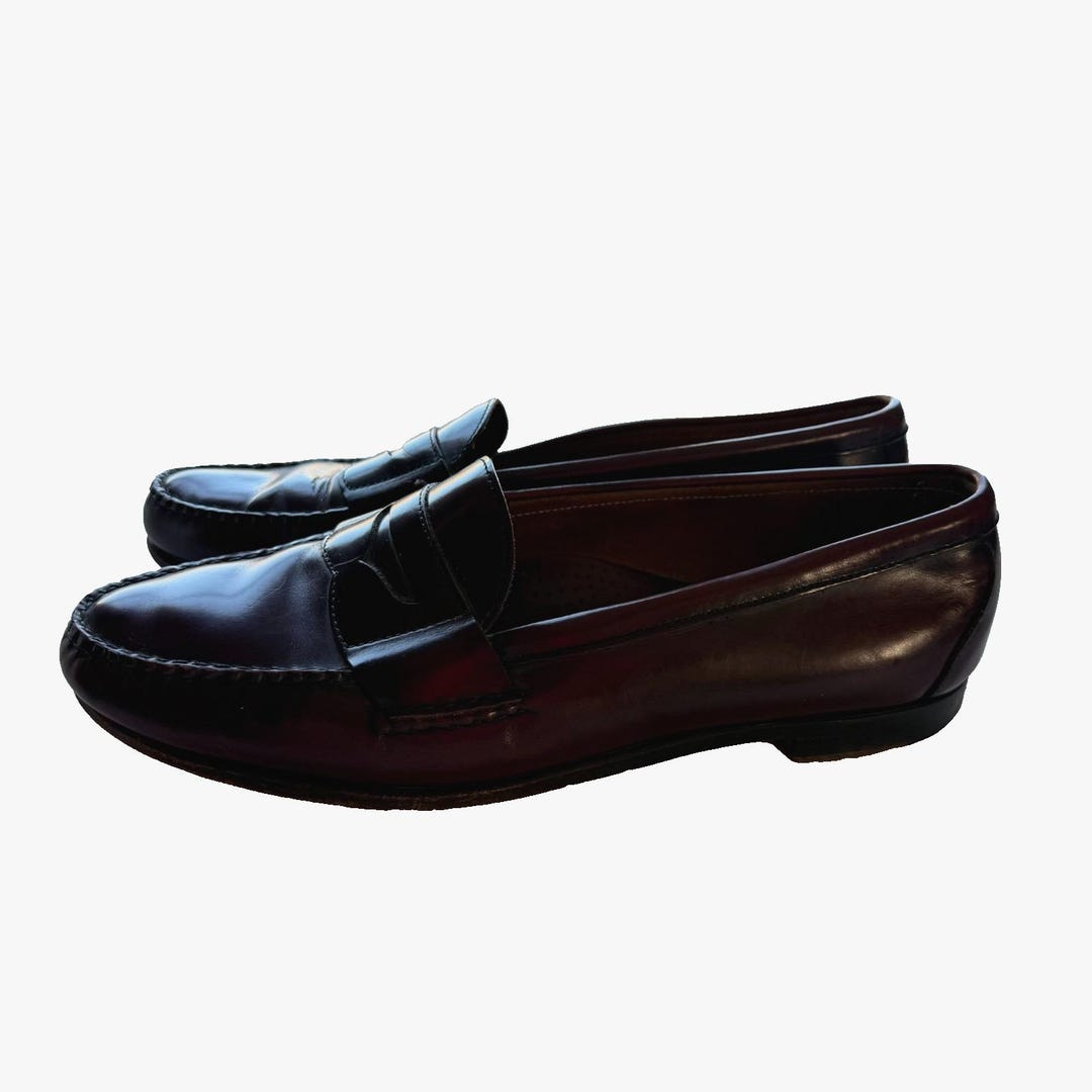 Vintage Footjoy Burgundy  Leather Classic Handsewn Penny Loafers Size‎ 13 D  USA Footjoy Men main image 4