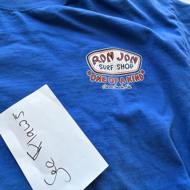 Vintage Ron Jon Mens One Of A Kind Graphic T-Shirt XL Blue Cocoa Beach Surf Tee image 6