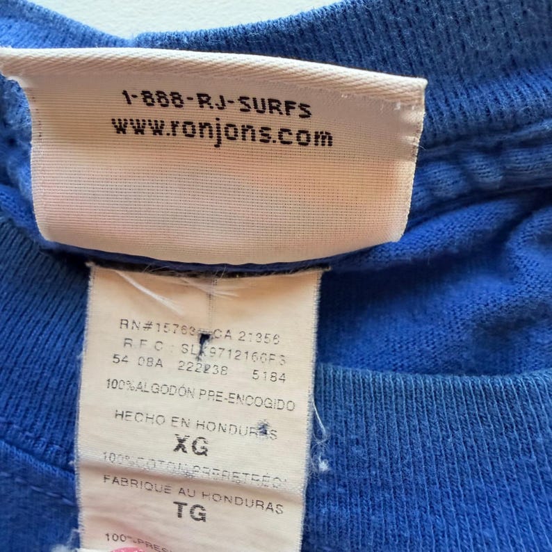 Vintage Ron Jon Mens One Of A Kind Graphic T-Shirt XL Blue Cocoa Beach Surf Tee image 4