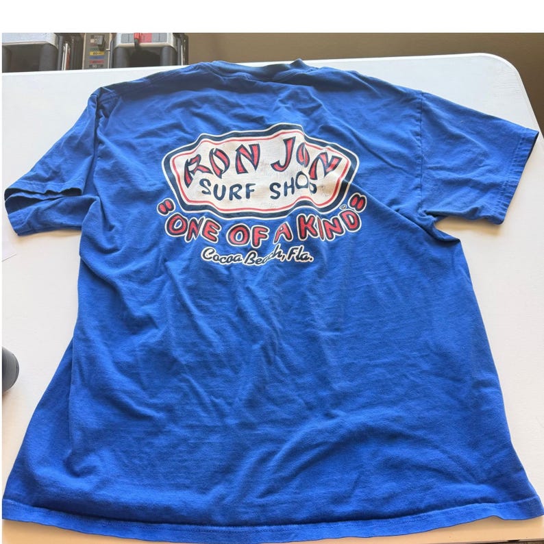 Vintage Ron Jon Mens One Of A Kind Graphic T-Shirt XL Blue Cocoa Beach Surf Tee image 2